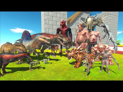 Cannivore Dinosaurs VS Infernals, Which Team Will Win? - Animal Revolt Battle Simulator