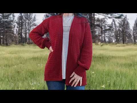 Crochet Easy Cardigan Tutorial  - Any Yarn - Any Size