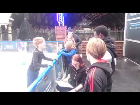 Remy's 45 minute backward-skate to raise money for Sport Relief February 2016