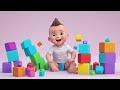 Baby Ray Jumps Over Blocks | Action Song for Kids | Learn Movement and Focus with Baby Ray