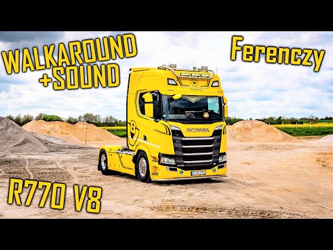 WALKAROUND & SOUND: New Scania R770 V8 // *Ferenczy Transport*