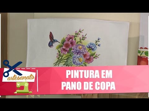 Aprenda a fazer uma pintura em pano de copa com Beth Matteelli - Vida Melhor - 03/06/19