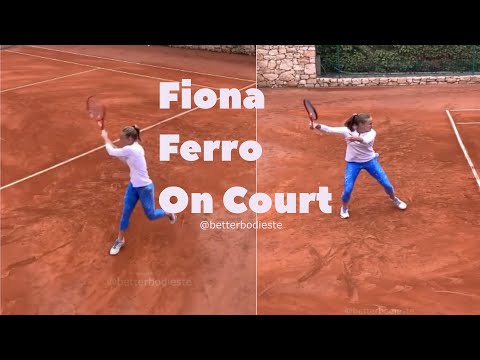 Fiona Ferro  on Court