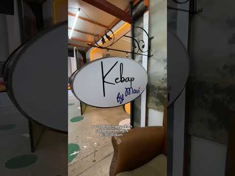 Ferforje Ayaklı Işıklı Elips Sallama Tabela Videosu