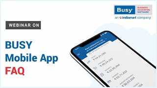 FAQ on BUSY Mobile App