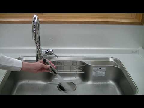 日本原裝 - KVK 鵝頸感應抽拉龍頭 / KM6071EC