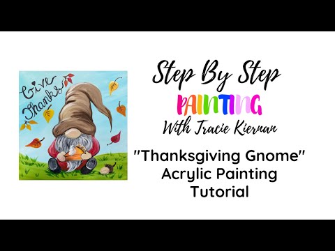 Thanksgiving Gnome Acrylic Painting Tutorial