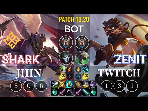 EM Shark Jhin vs HLE Zenit Twitch Bot - KR Patch 10.20