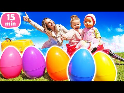 Maya und ihre Baby Born Puppe. Tolle Puppen Mama Spiele. Spielzeug Video für Kinder