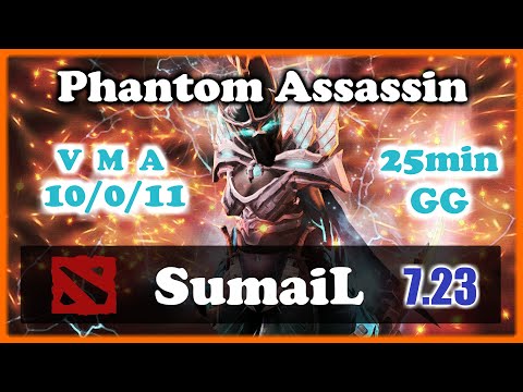 SumaiL - Phantom Assassin SAFELANE | 25min GG | Ez mmr | Imortal | Stomping Pubs | Wipe | 7.23e