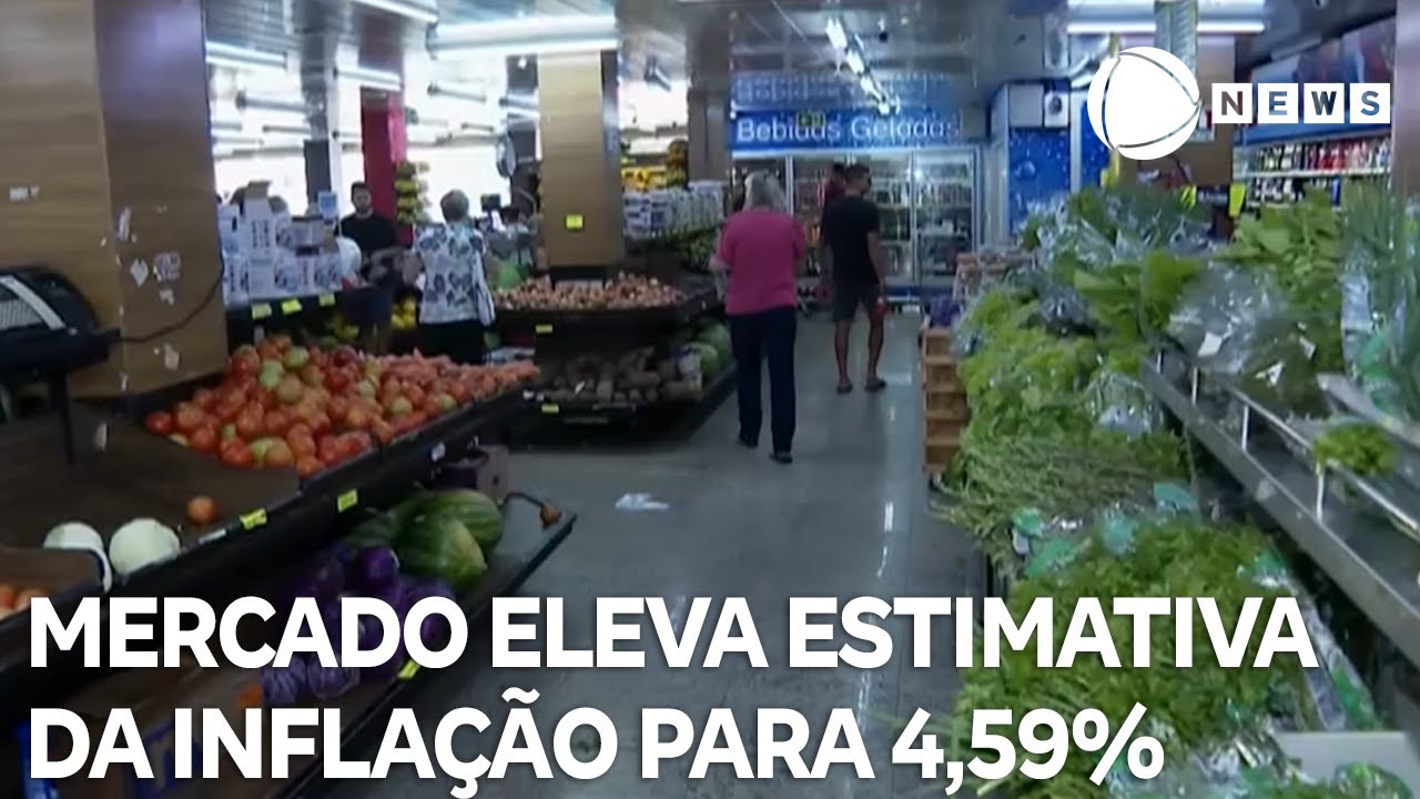 Mercado eleva estimativa da inflação para 4,59% em 2024