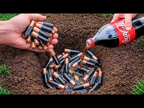 Pour Coca-Cola and Batteries into a hole! Half the world will be shocked😱