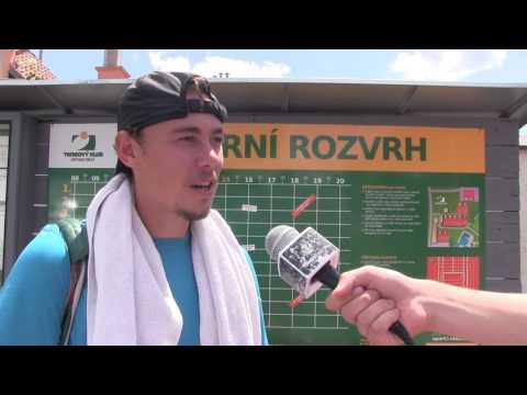 František Polánka po výhře v prvním kole kvalifikace na turnaji Futures v Ústí n. O.