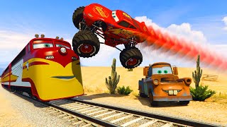 McQueen Monster Truck Mater Destructive Train Trev Diesel and Friends Cars