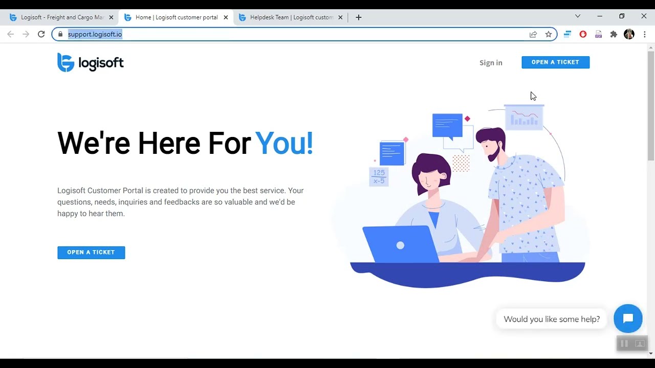 Logisoft Customer Support Portal