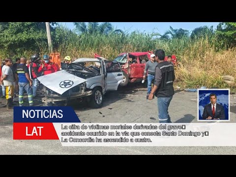 Tragedia en ruta Santo Domingo-La Concordia: Confirman cuarta víctima fatal