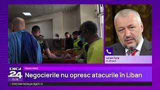 Iulian Fota: Negocierile cu președintele Libanului sunt ciudate. El nu controlează țara