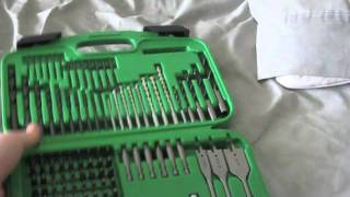 unboxing of Hitachi 120 pice dril and driver bit set