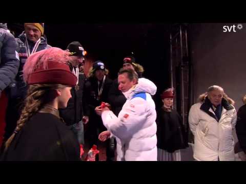 NORGE, SVERIGE, FRANCE   mens relay MEDAL ceremony   VM Falun 2015