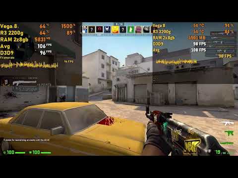 Ryzen 3 2200g vs 3200g, 3000mhz vs 3200mhz | Vega 8 gaming benchmark test 2023