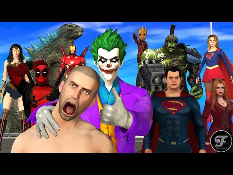 Godzilla Vs Super Heros & Joker | Full Version | Animation