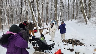 Subscribers Camp In The SNOW