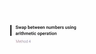 Swap Two Numbers Using Arithmetic Operator in C++ | Logical Question | Interview Question #cpp #code