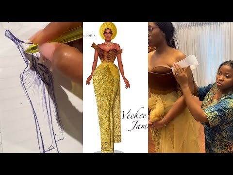 How VEEKEE JAMES Designed DIMMA's traditional Wedding Dress