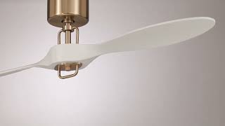 1_Watch A Video About the Casa Vieja Longbow Brass and White Indoor Outdoor Ceiling Fan
