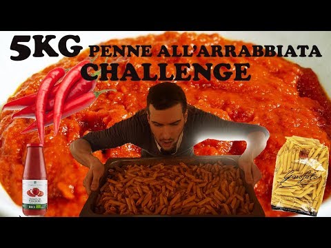 PENNE ALL'ARRABBIATA Challenge 5KG - Italiano Cheat Meal - MAN VS FOOD #pasta#calories#eat#Pakieats
