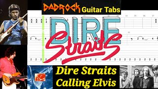Calling Elvis - Dire Straits - Guitar + Bass TABS Lesson