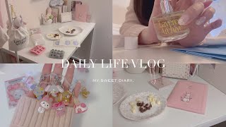 vlog｜可愛いを詰め込んだ日常🏹🩰簡単手作りチョコレート🎀⸝♡最近GETしたガチャ🤍🐇韓国香水🇰🇷*ෆ朝のウォーキングなど..🏃🏼‍➡️🍨✨ #ピンク系統 