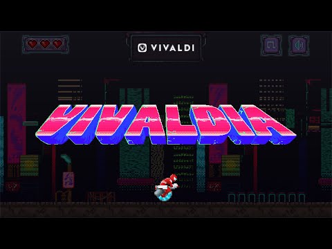 Vivaldia: a real 80s Cyberpunk, arcade-style game from Vivaldi browser