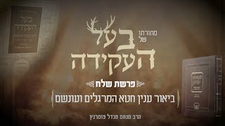 הרב מנחם מנדל פומרנץ | מתורתו של בעל העקידה - פרשת שלח • ביאור ענין חטא המרגלים ועונשם •