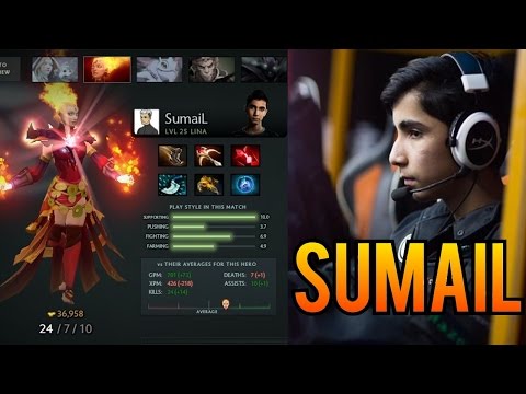 PLAYER PERSPECTIVE: EG.Sumail (Lina) 24 Kills [EG vs Wings - Dota 2 Asia Championships 2017]