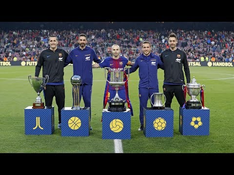 BARÇA 5-1 VILLARREAL | Tribute to the five-cup winning sides