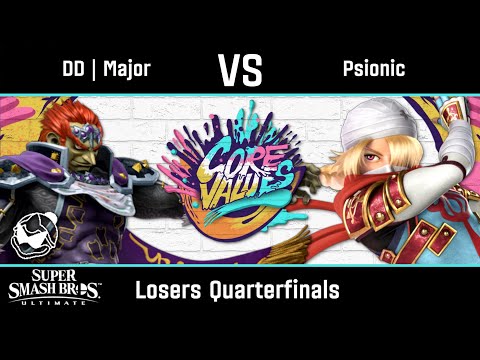 DD | Major (Ganondorf) vs Psionic (Sheik) - Ultimate Losers Quarterfinals - CORE VALUES IV
