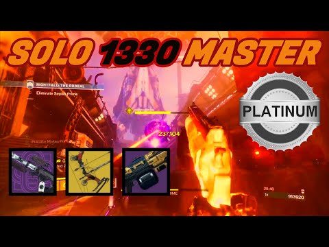 Solo 1330 Master Nightfall W/ADEPT LMG The Swarm/La Monarque - The Devils Lair (Platinum 100K)