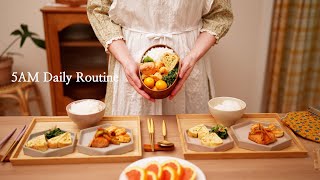새벽 5시에 시작되는 부지런한 일상 / 루시 미용, 남편도시락, 전복죽, 닭오븐구이, 가리비찜, 집밥