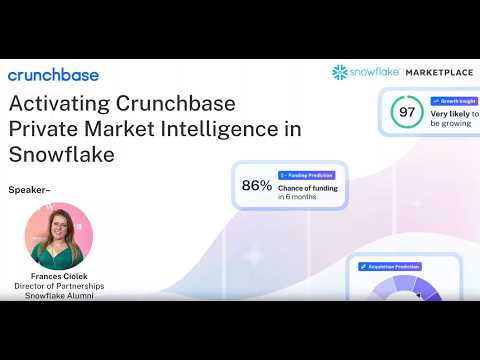 Activating Crunchbase Private Market Intelligence In Snowflake