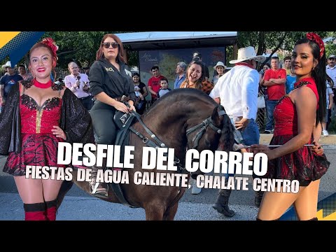 Espectacular desfile del correo en las fiestas de Agua Caliente en Chalatenango Centro 