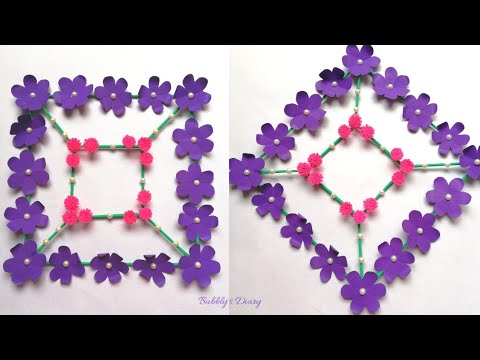 Wall Hanging Craft Ideas Easy - Home Decorating Ideas - Paper Flowers Wall Decorations Video