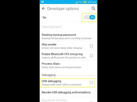 ASUS Zenfone 2 "Developer options" activation