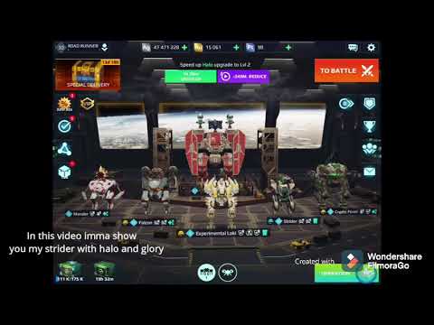 Strider with halo/glory