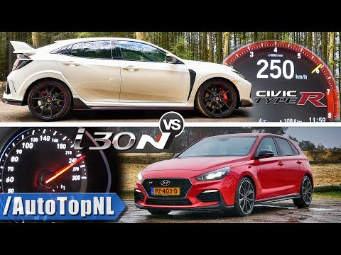 Honda Civic Type R vs Hyundai I30 N | ACCELERATION & TOP SPEED | Sound | AUTOBAHN POV by AutoTopNL