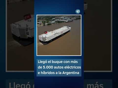 Un barco de BYD descargó miles de vehículos electrificados en el puerto de Zárate #shorts