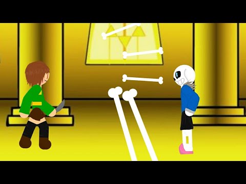 Анимация на тему Undertale Санс против Чара |Рисуем Мультфильмы 2|
