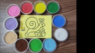 Snail sand painting | Tô tranh cát Ốc sên #art #spandpainting #painting