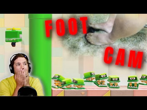 Super Mario Maker 2 WITH MY FEET!?