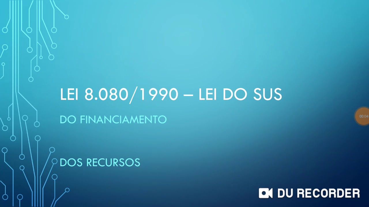 Lei 8.080/1990 - lei do SUS - parte 15 - financiamento1
